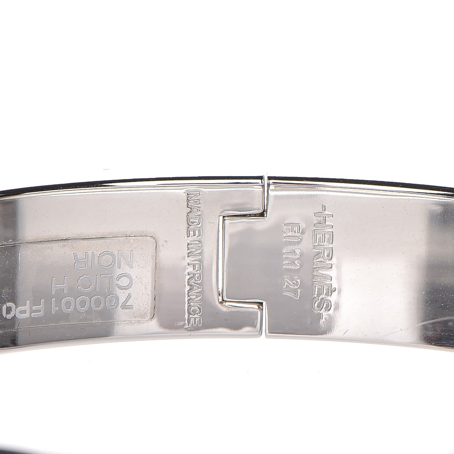 Enamel Narrow Clic Clac H Bracelet GM Black