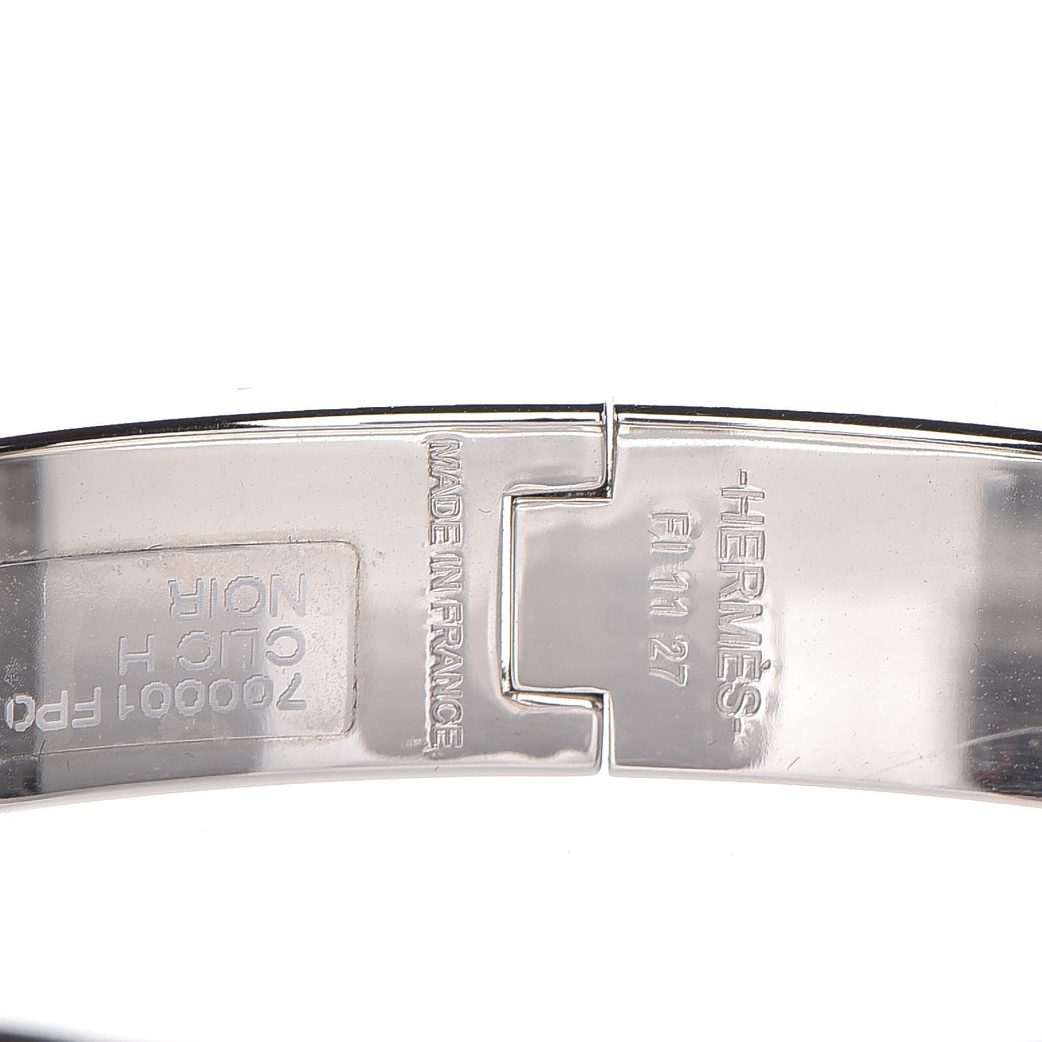 Hermes Enamel Narrow Clic Clac H Bracelet GM Black 4 of 5