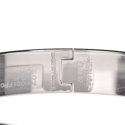 Hermes Enamel Narrow Clic Clac H Bracelet GM Black 4 of 5