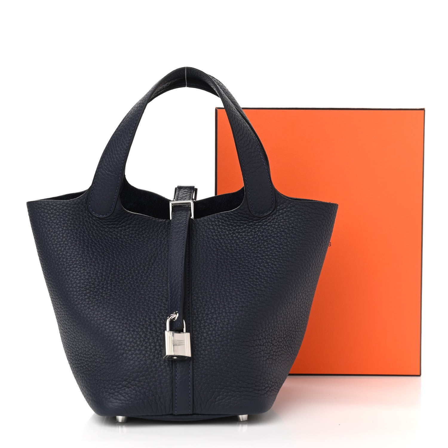 Hermes Taurillon Clemence Picotin Lock 18 PM Bleu Nuit 11 of 11