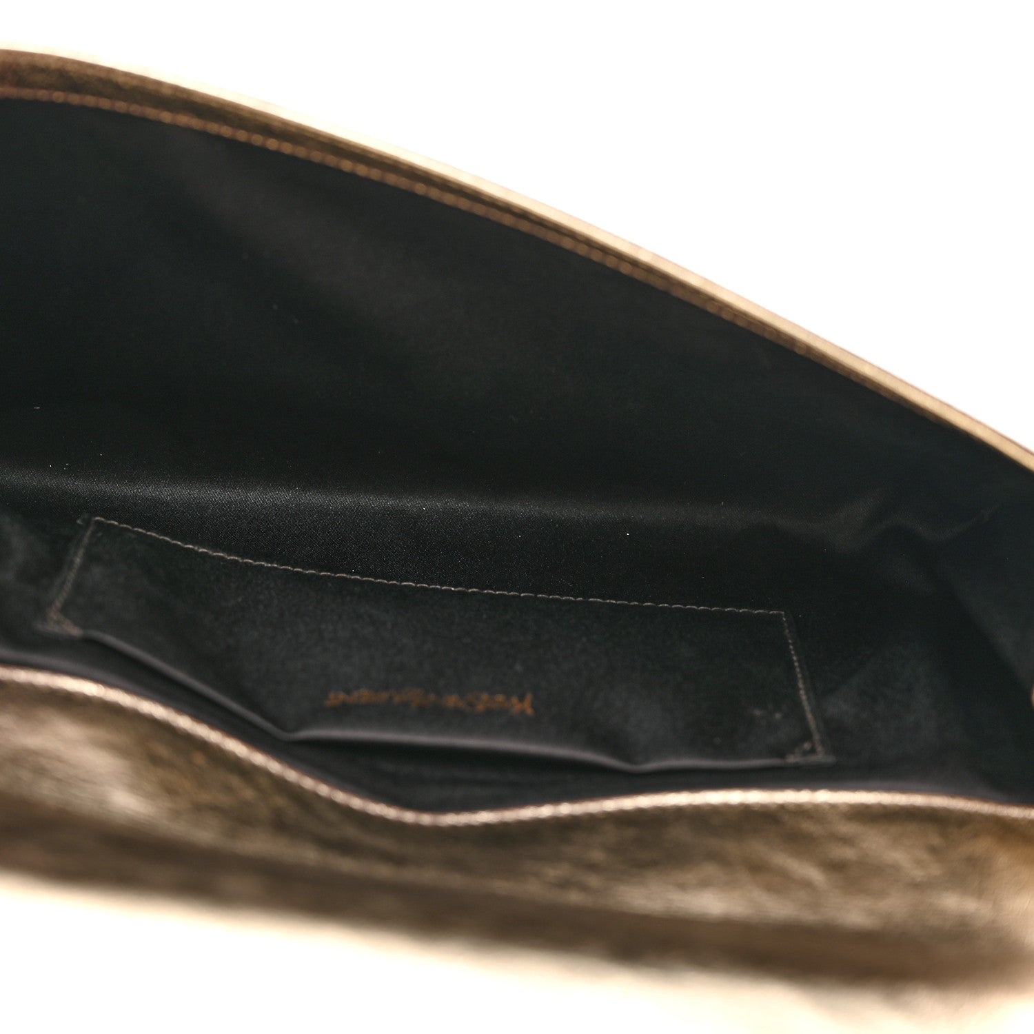 Saint Laurent Metallic Calfskin Monogram Large Belle De Jour Clutch Gold 5 of 7