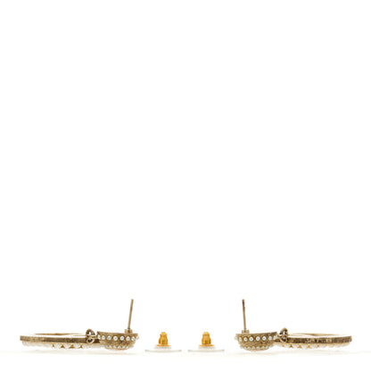 Chanel Pearl CC Drop Earrings Light Gold 3 of 5