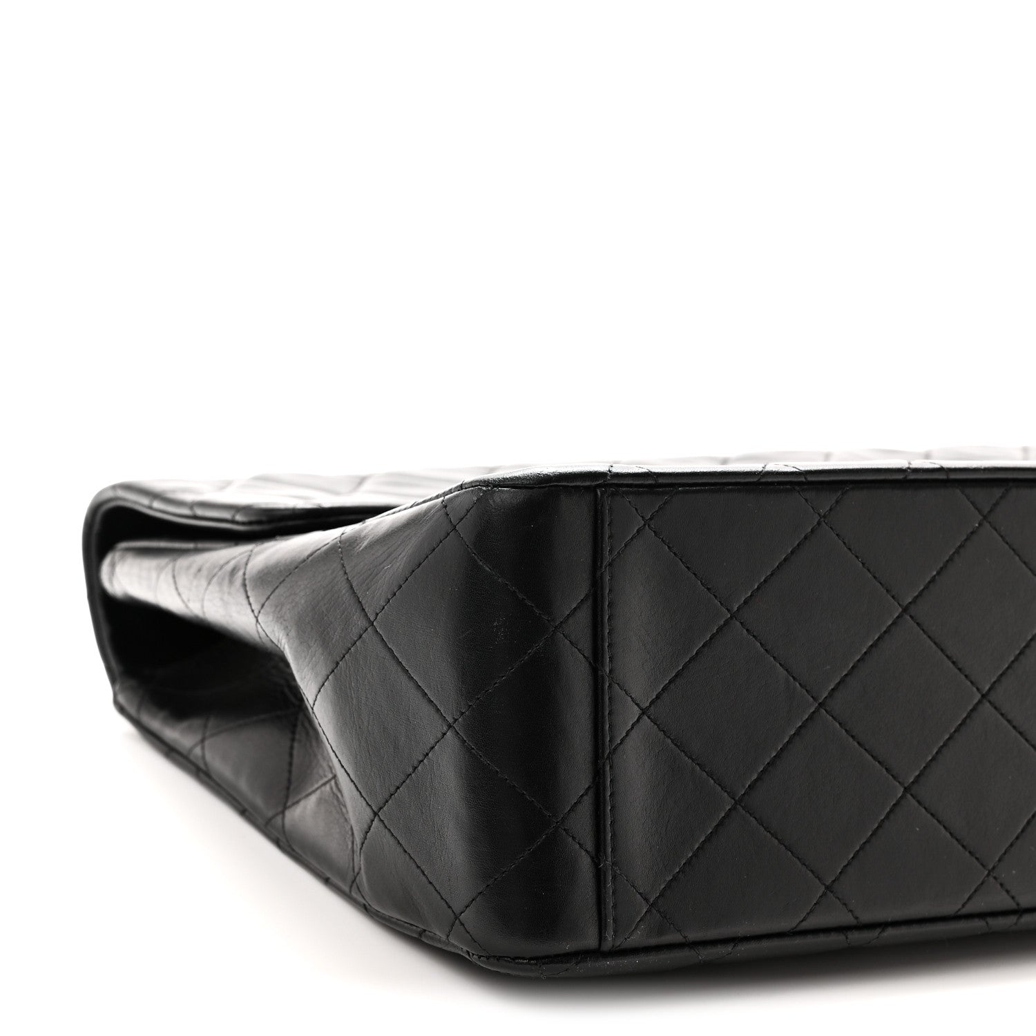 Chanel Lambskin Quilted XL Jumbo Single Flap Black 9 of 10