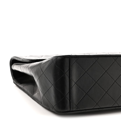 Chanel Lambskin Quilted XL Jumbo Single Flap Black 9 of 10
