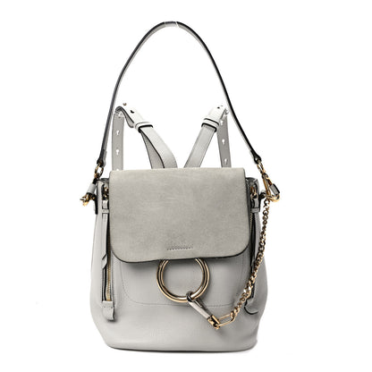 Chloe Suede Calfskin Small Faye Backpack Airy Grey 1 of 9