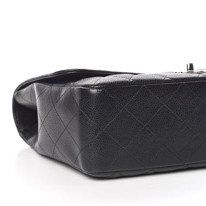 Chanel Caviar Quilted Jumbo Single Flap Black 6 of 11
