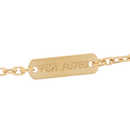 Van Cleef & Arpels 18K Yellow Gold Mother of Pearl Vintage Alhambra Pendant Necklace 4 of 5