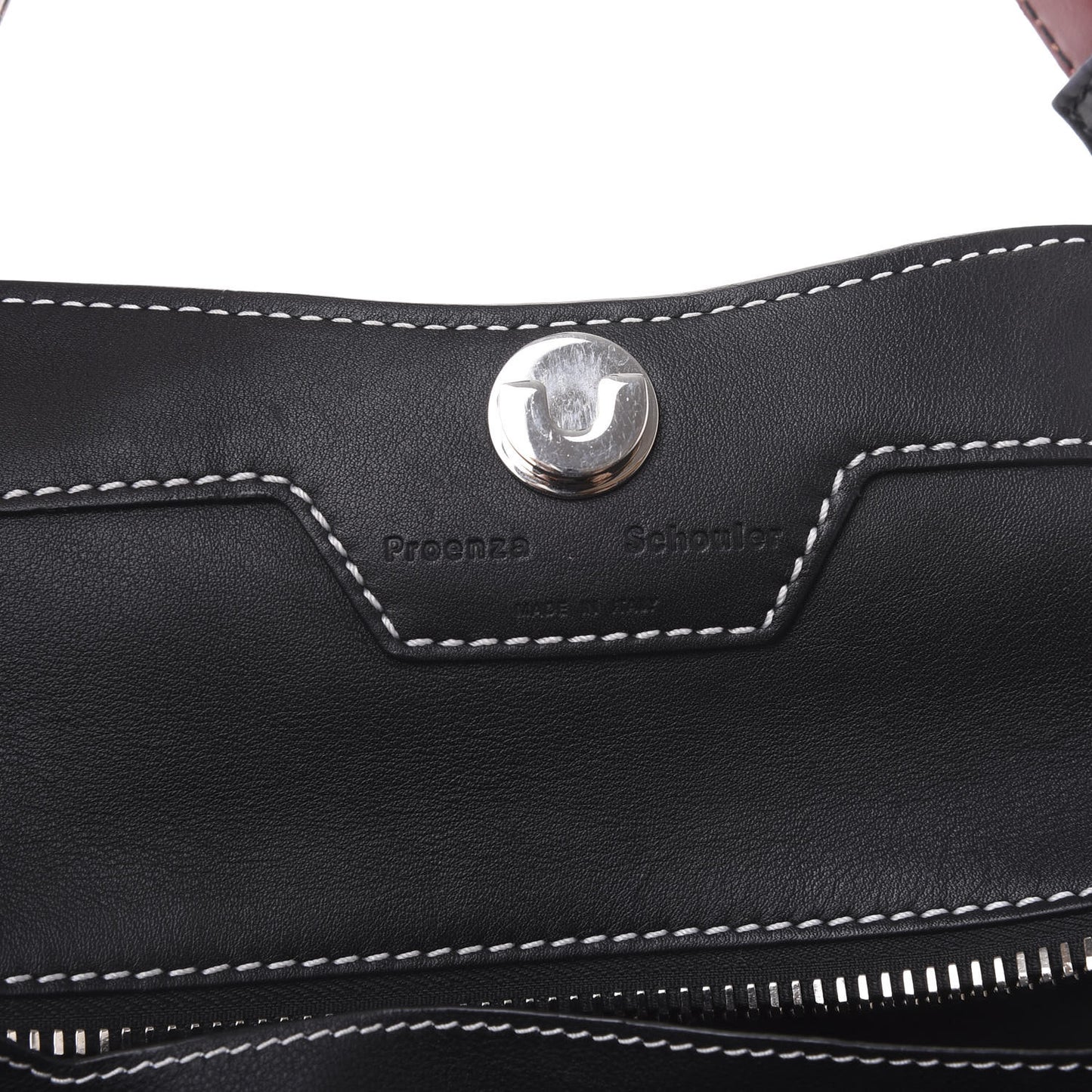 Calfskin Curl Satchel Black