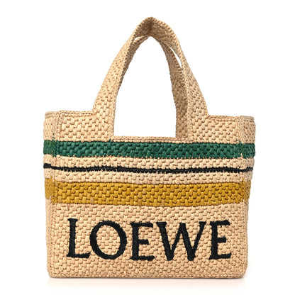 Loewe Raffia Small Paula's Ibiza Logo Tote Beige Multicolor 1 of 8