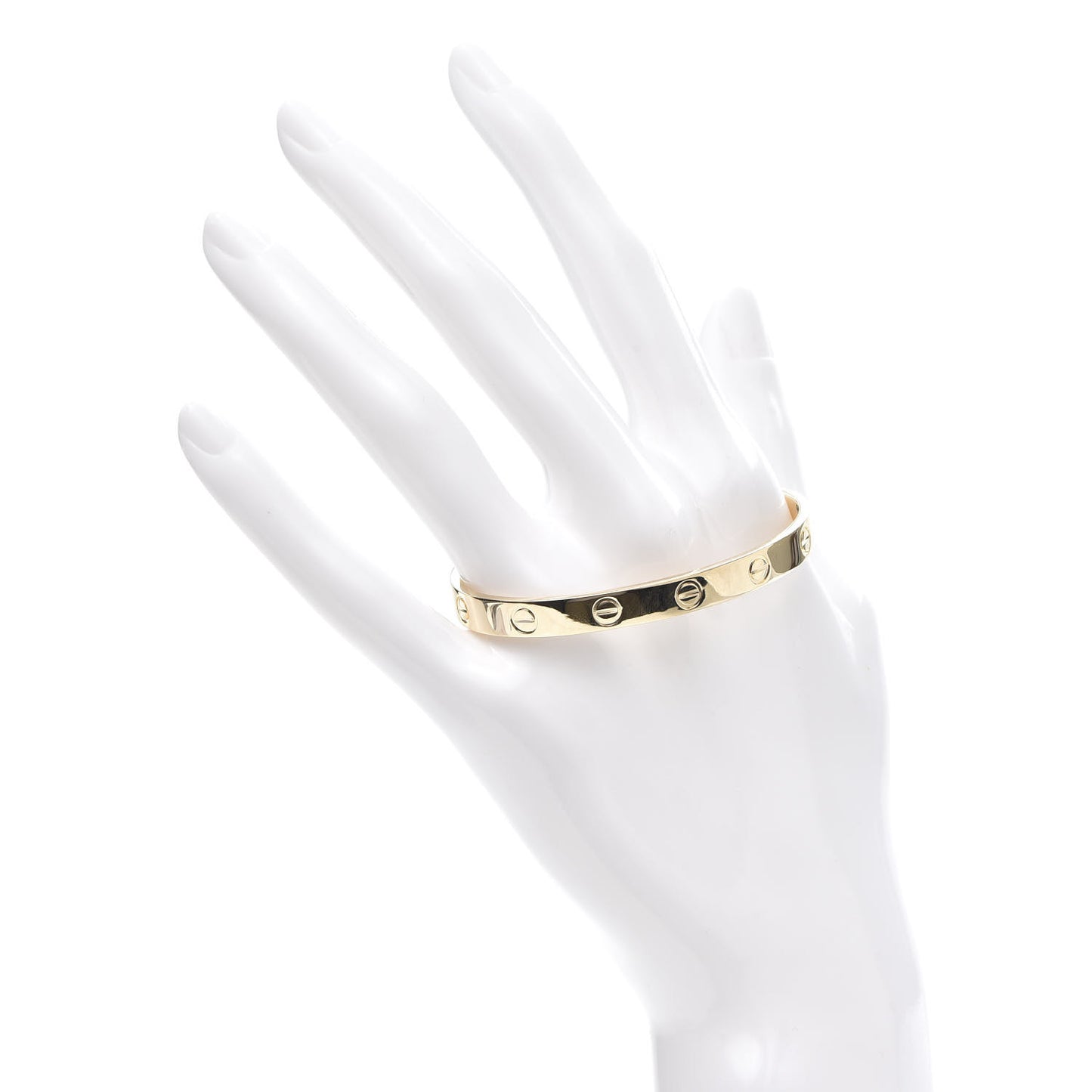 18K Yellow Gold LOVE Cuff Bracelet 16