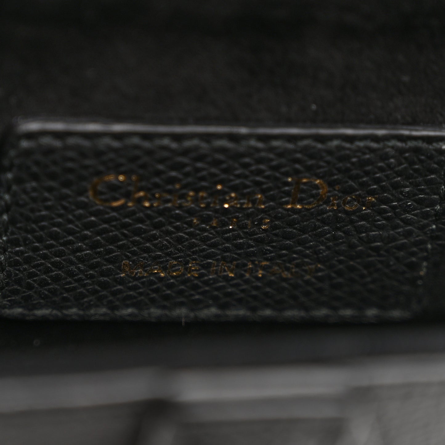 Grained Calfskin Mini Saddle Bag Black