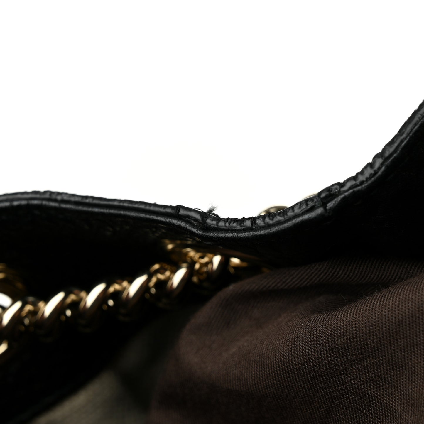 Pebbled Calfskin Medium Soho Chain Shoulder Bag Black