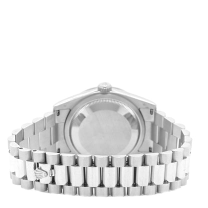 Rolex Platinum Diamond 36mm Oyster Perpetual Day-Date President Watch Silver 118346 3 of 4