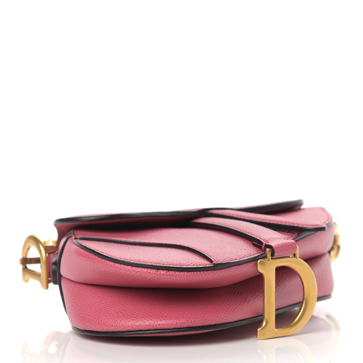Christian Dior Grained Calfskin Mini Saddle Bag Dusty Pink 4 of 11