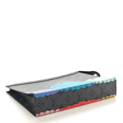 Louis Vuitton LV X YK Monogram Eclipse Reverse Pumpkin Pochette Voyage MM Multicolor 4 of 7
