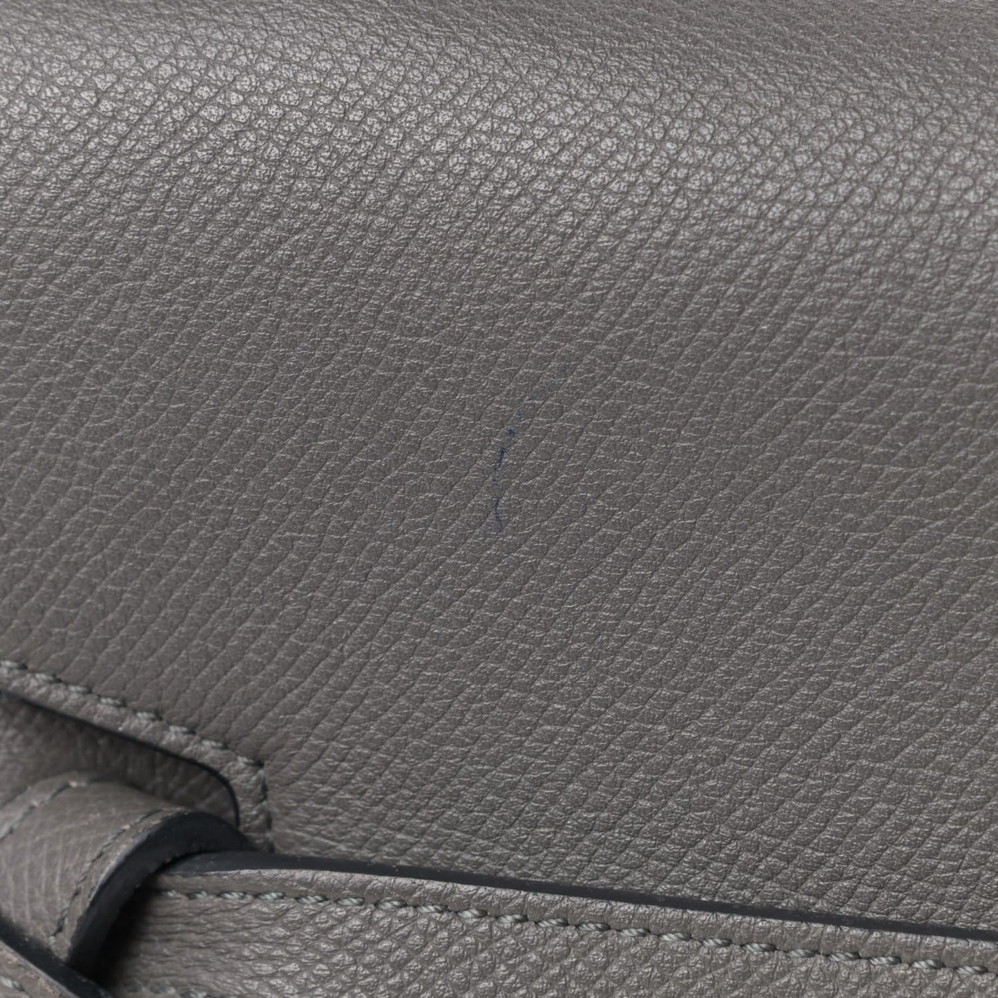 Grained Calfskin Mini Belt Bag Grey