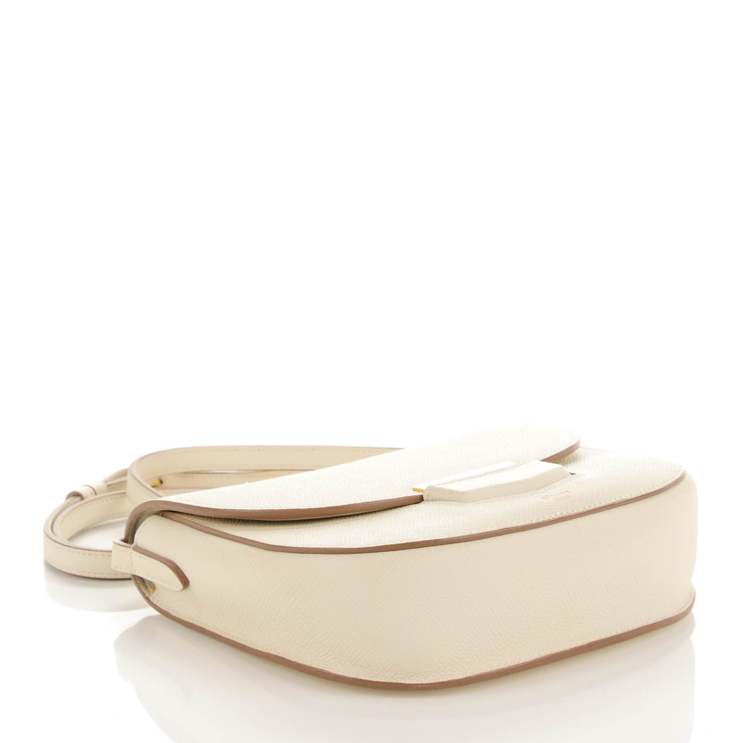 Celine Grained Calfskin Small Trotteur White 4 of 8