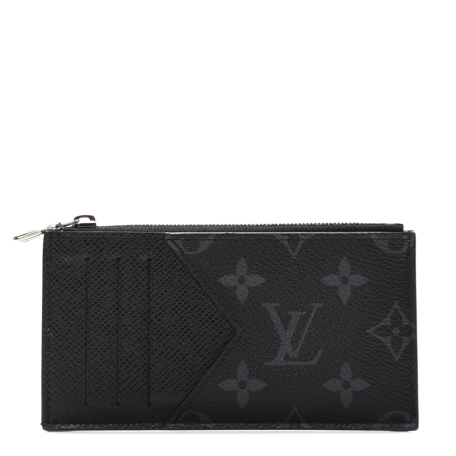 Louis Vuitton Monogram Eclipse Taiga Coin Card Holder 1 of 13