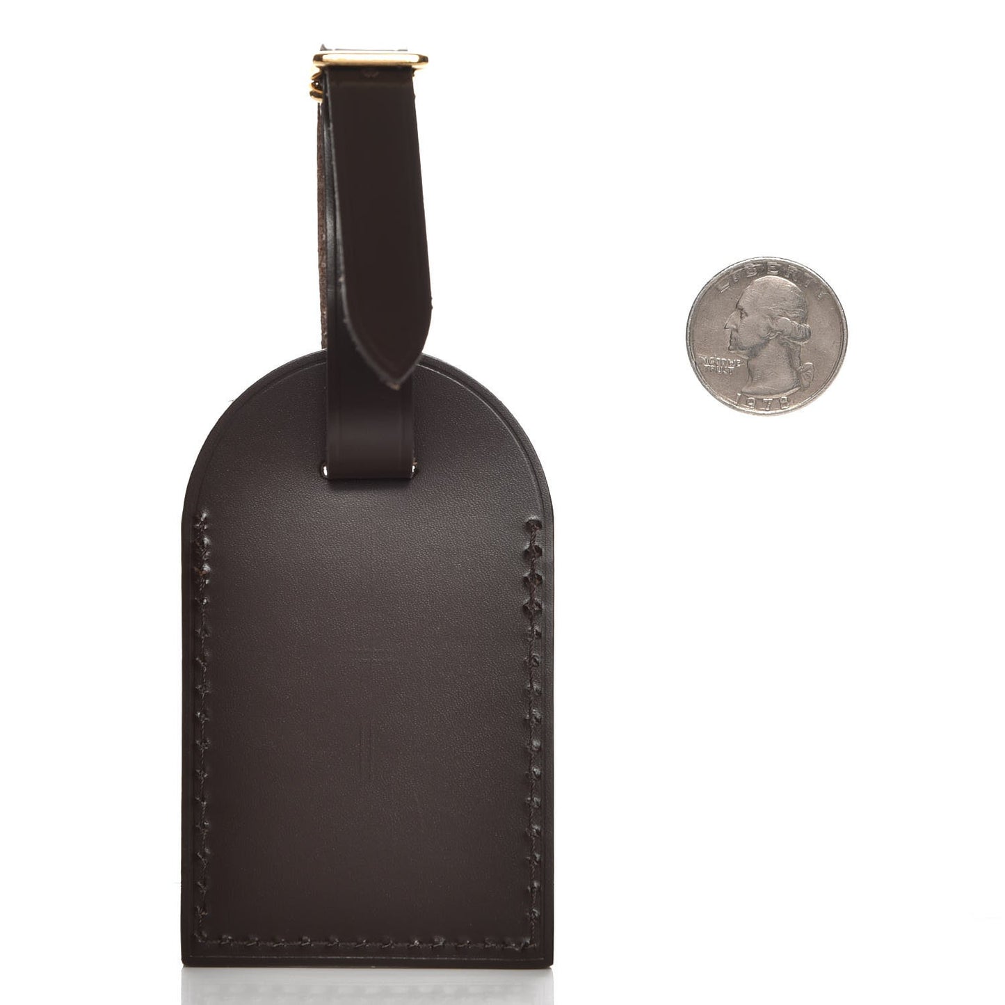 Calfskin Luggage Tag Ebene