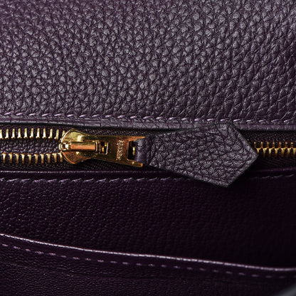 Hermes Togo Kelly Retourne 25 Raisin 29 of 38