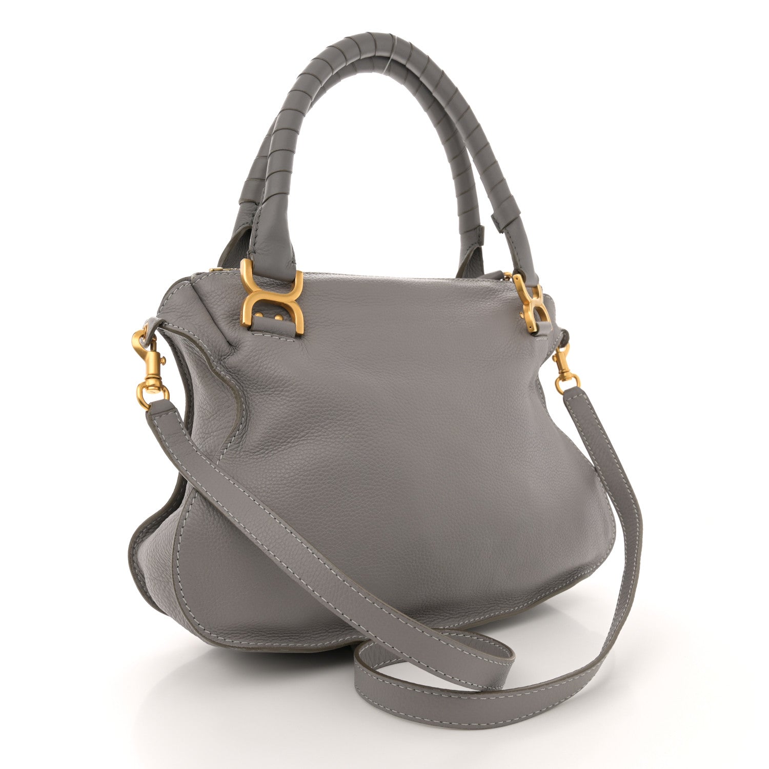 Chloe Calfskin Medium Marcie Satchel Cashmere Grey 3 of 12