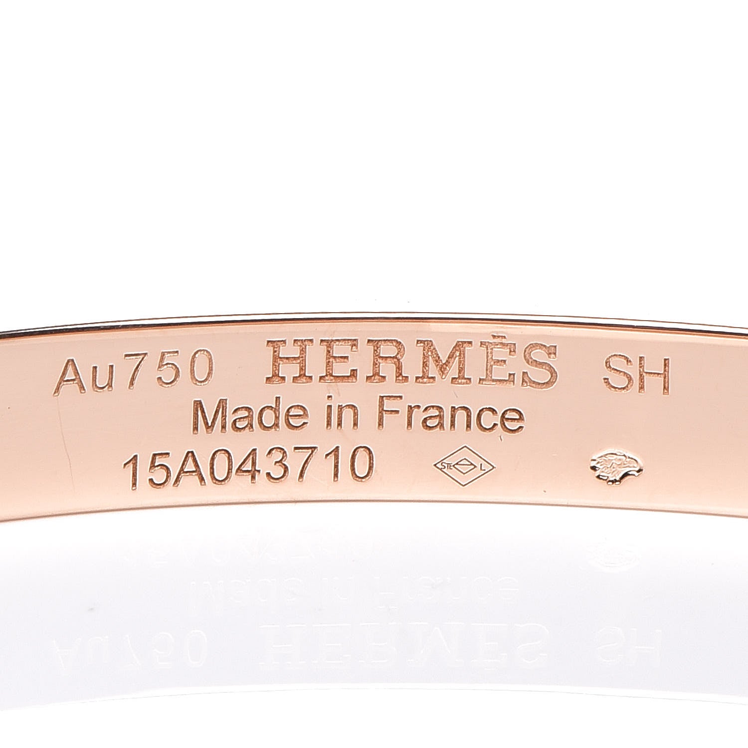 Hermes 18K Rose Gold Diamond PM Kelly Bracelet SH 4 of 5