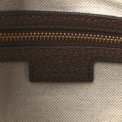 Gucci GG Supreme Monogram Textured Dollar Calfskin Web Medium Ophidia Top Handle Bowler Bag Beige Ebony New Acero 6 of 10