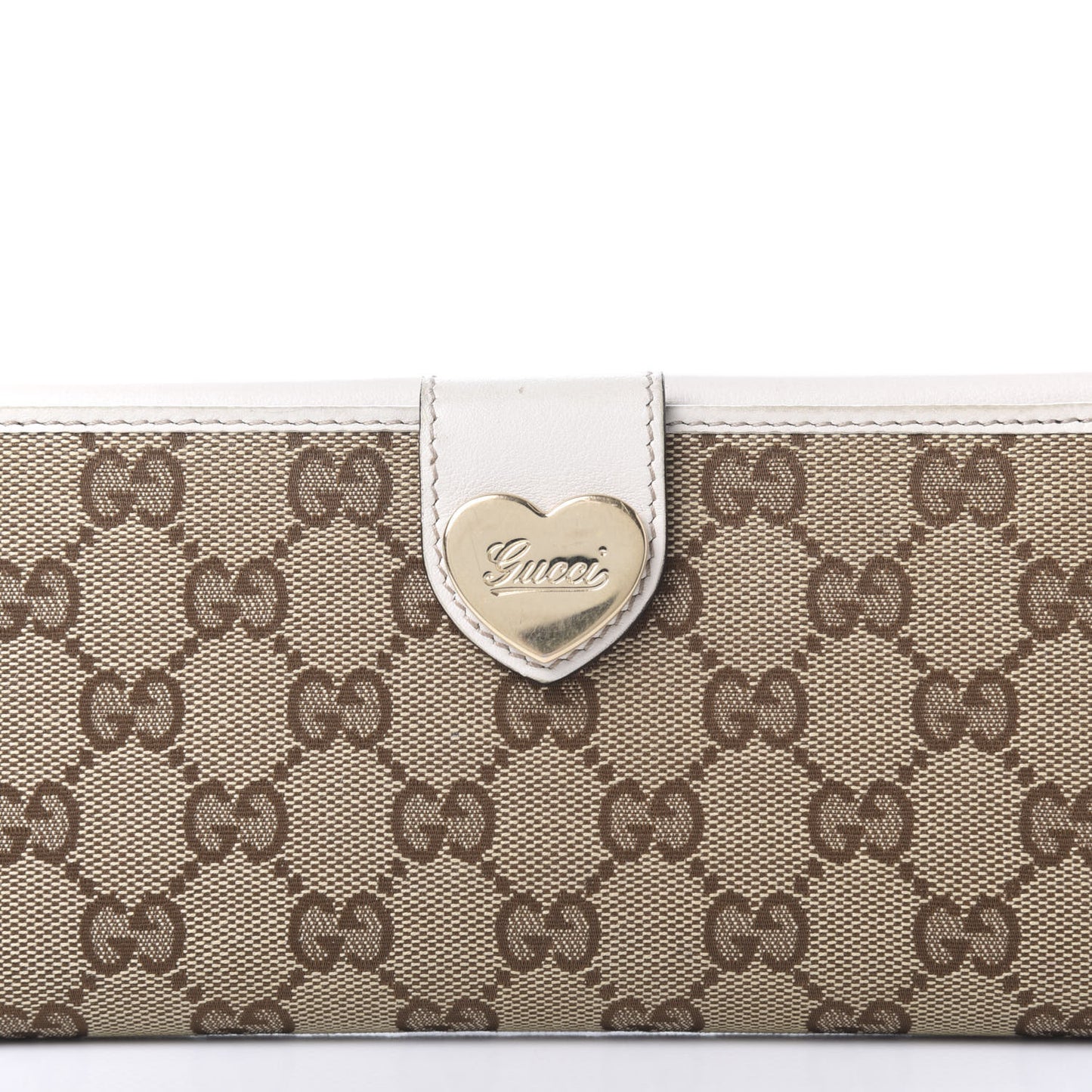 Monogram Heart Continental Wallet Off White