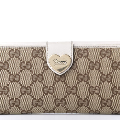 Gucci Monogram Heart Continental Wallet Off White 9 of 10