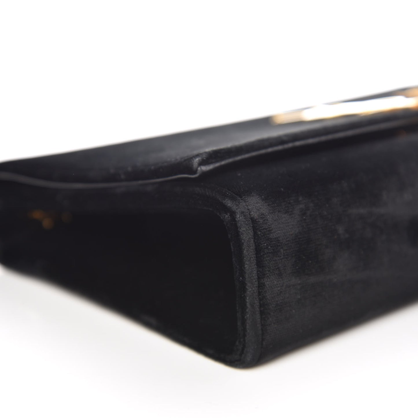 Velvet Medium Monogram Kate Tassel Shoulder Bag Black