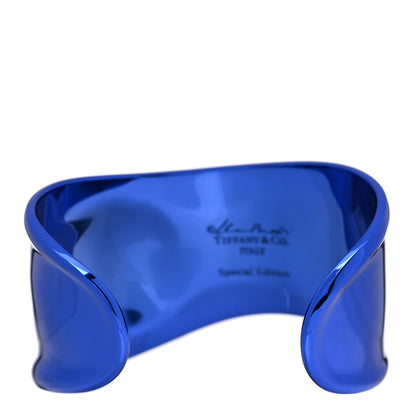 Tiffany Copper Elsa Peretti Small Left Wrist Bone Cuff Bracelet Blue 2 of 3