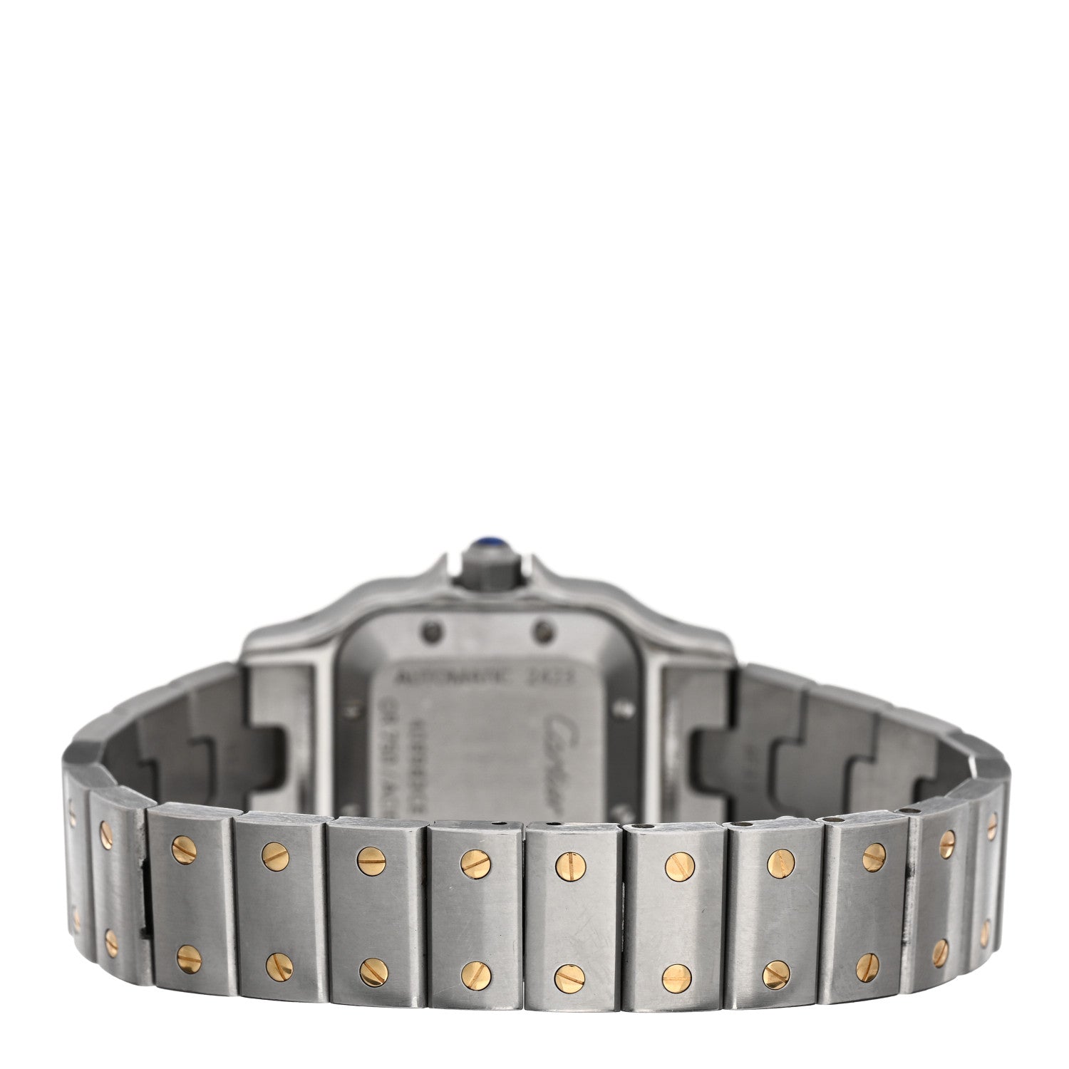 Cartier Stainless Steel 18K Yellow Gold 24mm Santos De Cartier Galbee Automatic Watch 3 of 4