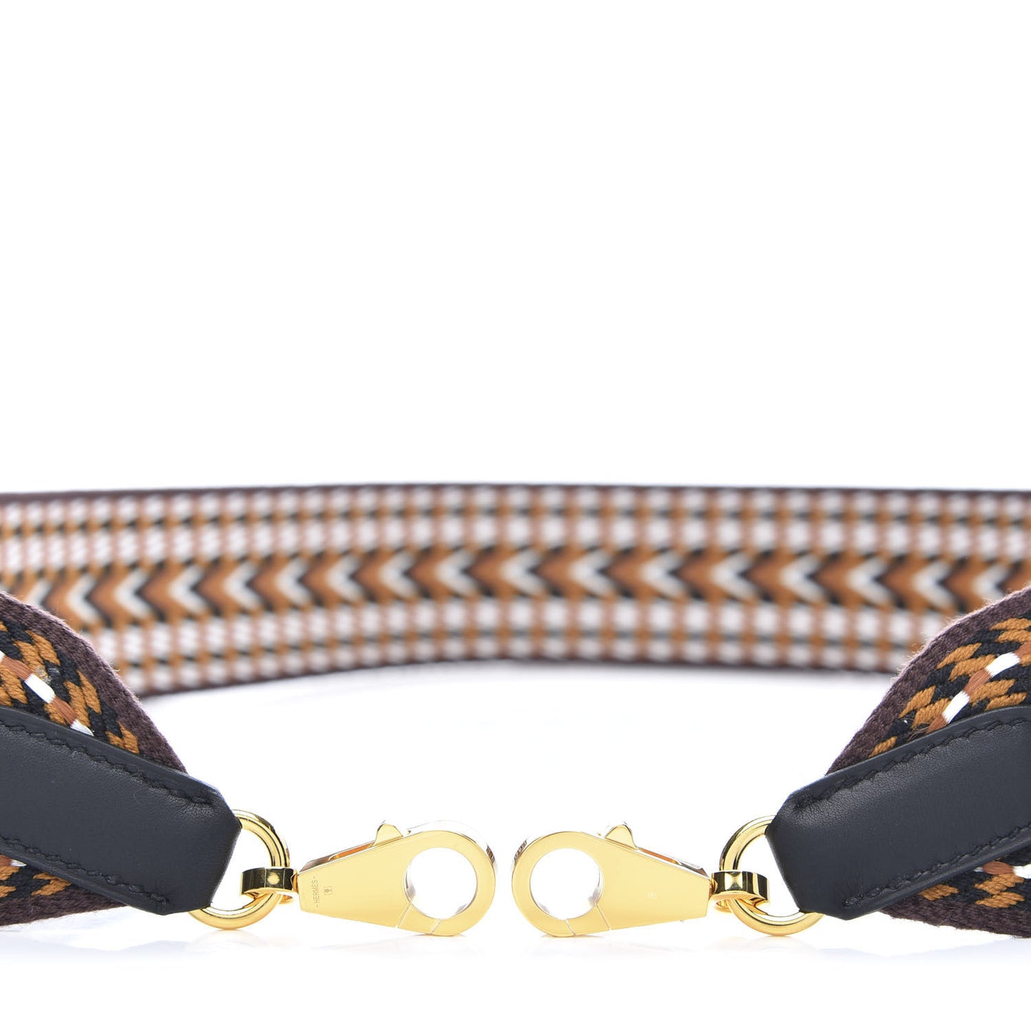 Toile Swift 50mm Sangle Cavale Shoulder Strap Sesame Blanc Black