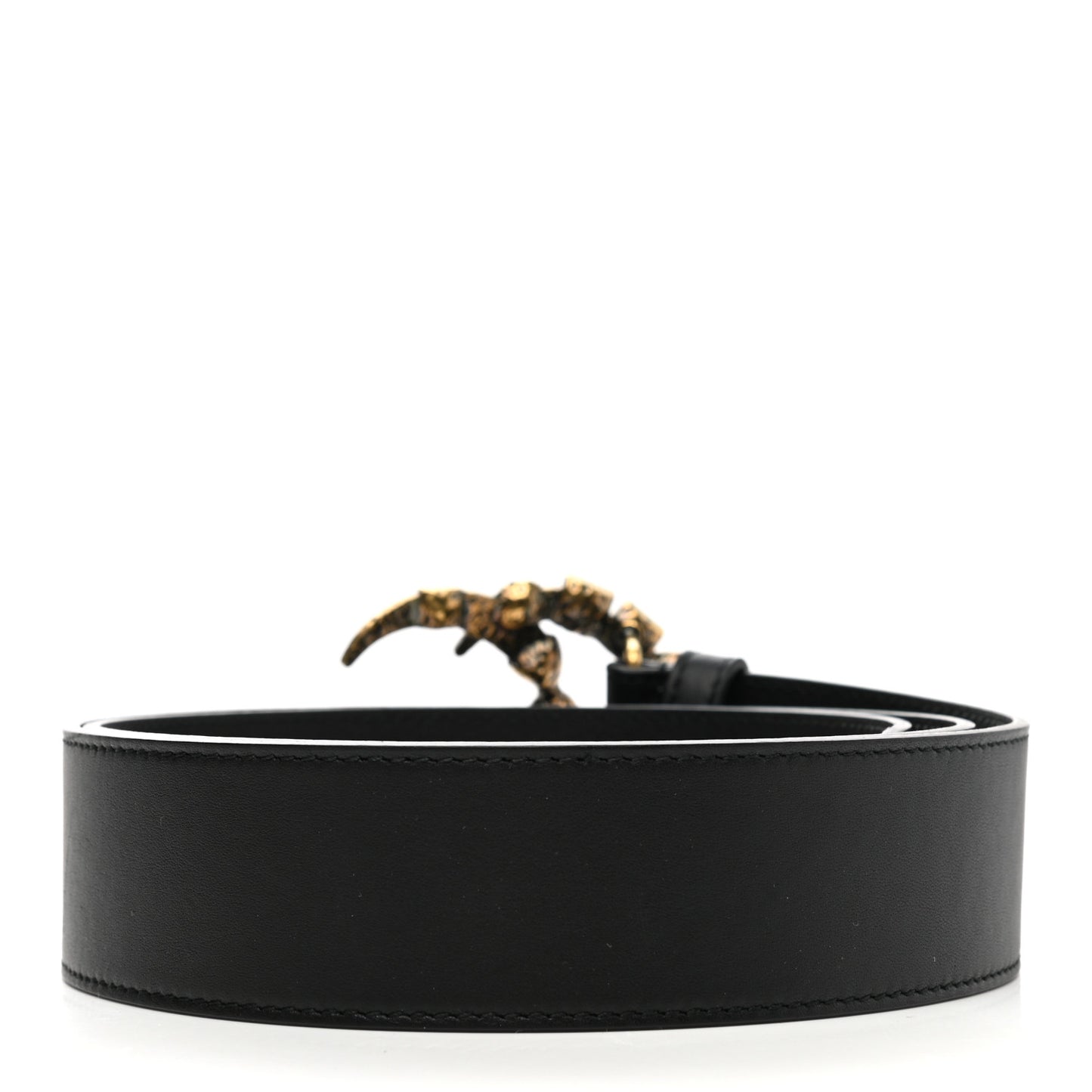Calfskin Crystal Double G 40mm Belt 95 38 Black Multicolor