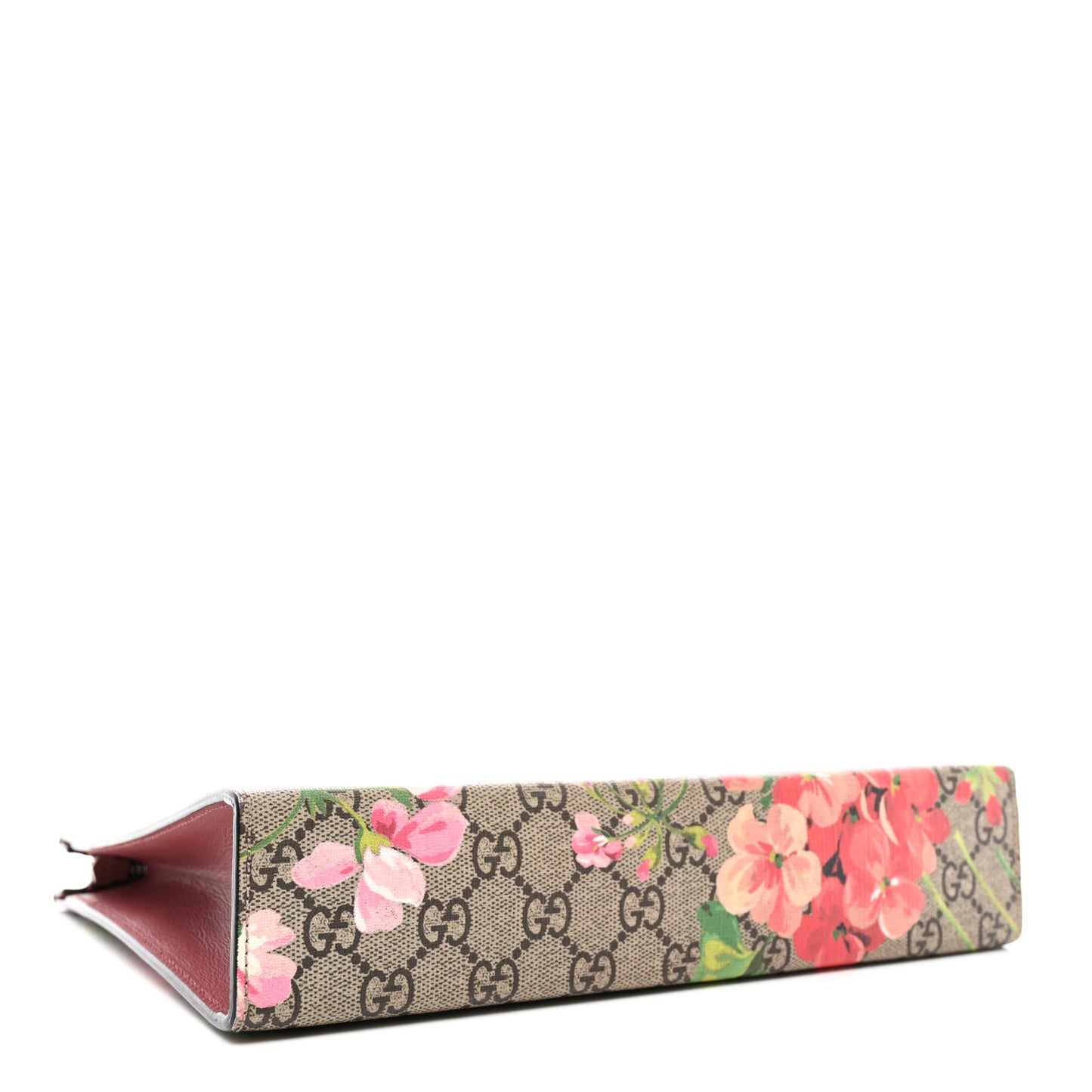 GG Supreme Monogram Blooms Large Cosmetic Case Beige Multicolor Dry Rose