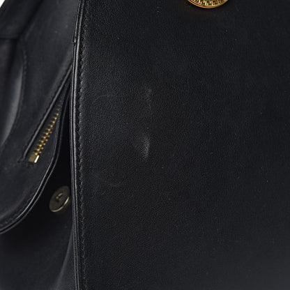 Versace Calfskin Medallion Tribute Bowling Bag Black 12 of 19