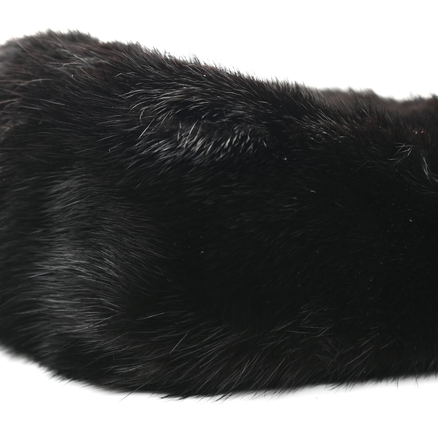 Mink Fur Hobo Black
