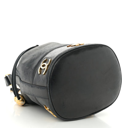 Chanel Lambskin CC Drawstring Shoulder Bag Black 4 of 9