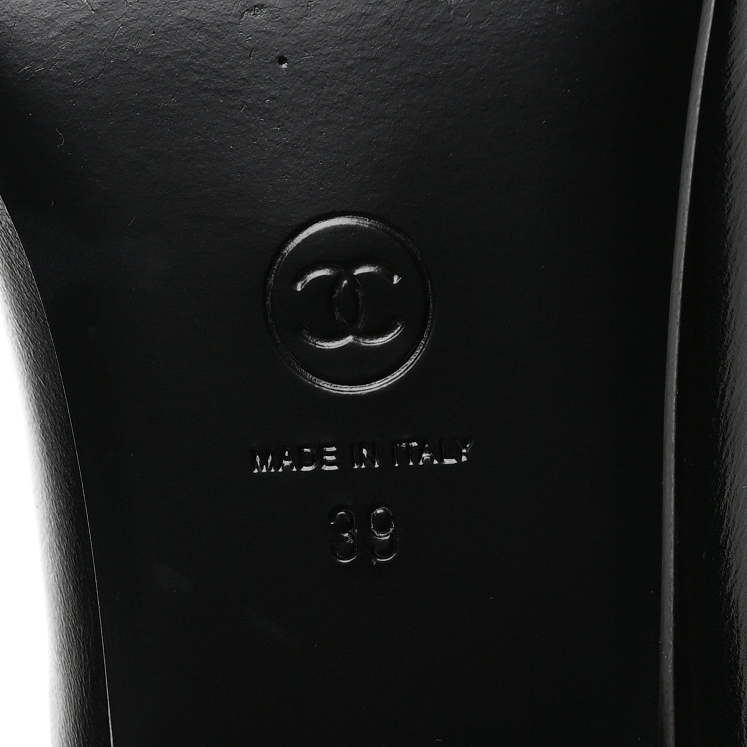 Chanel Shiny Calfskin Crystal CC Mules 39 Black 7 of 9