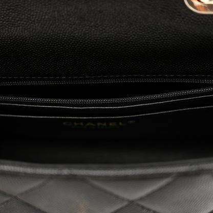 Chanel Caviar Quilted Mini Retro Twist Top Handle Flap Black 13 of 13
