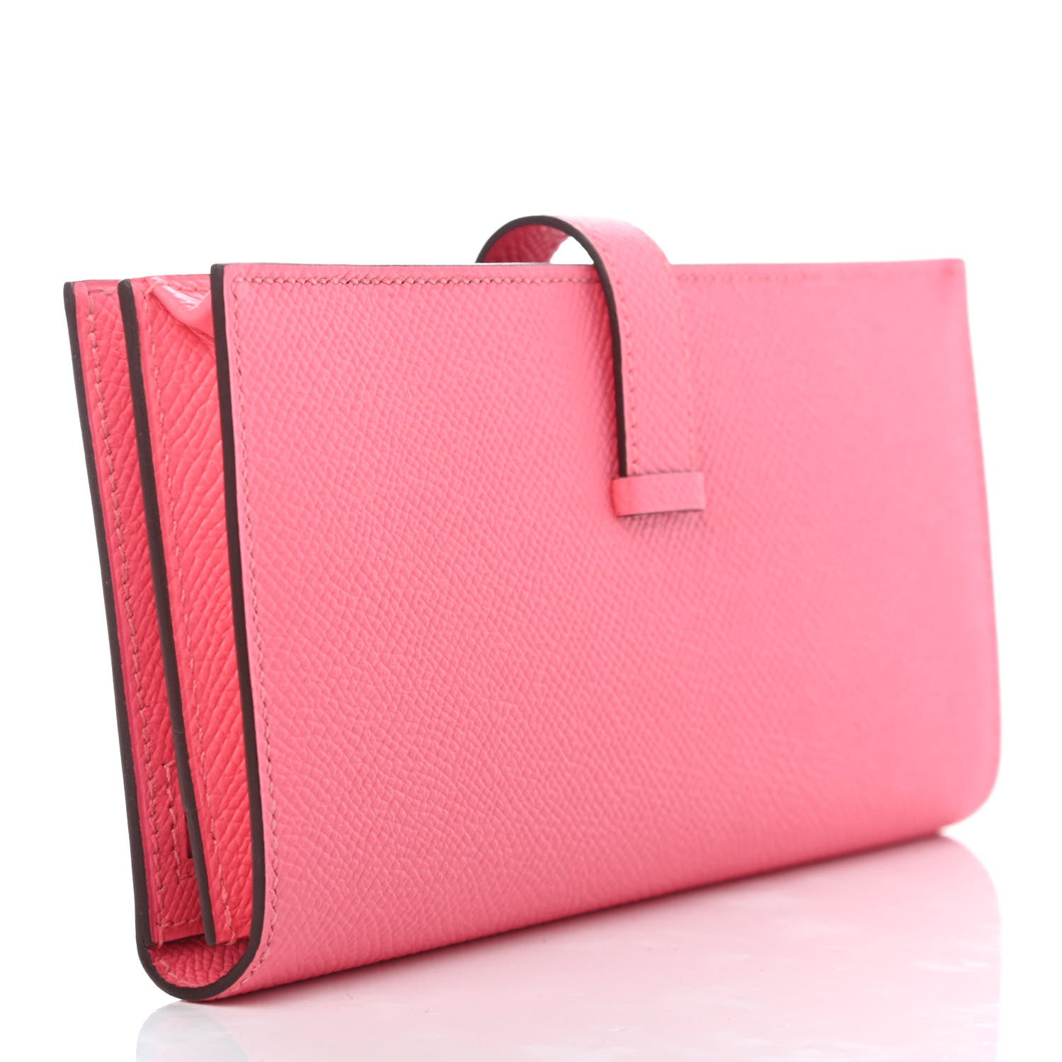 Hermes Epsom Bearn Gusset Wallet Rose Lipstick 3 of 9