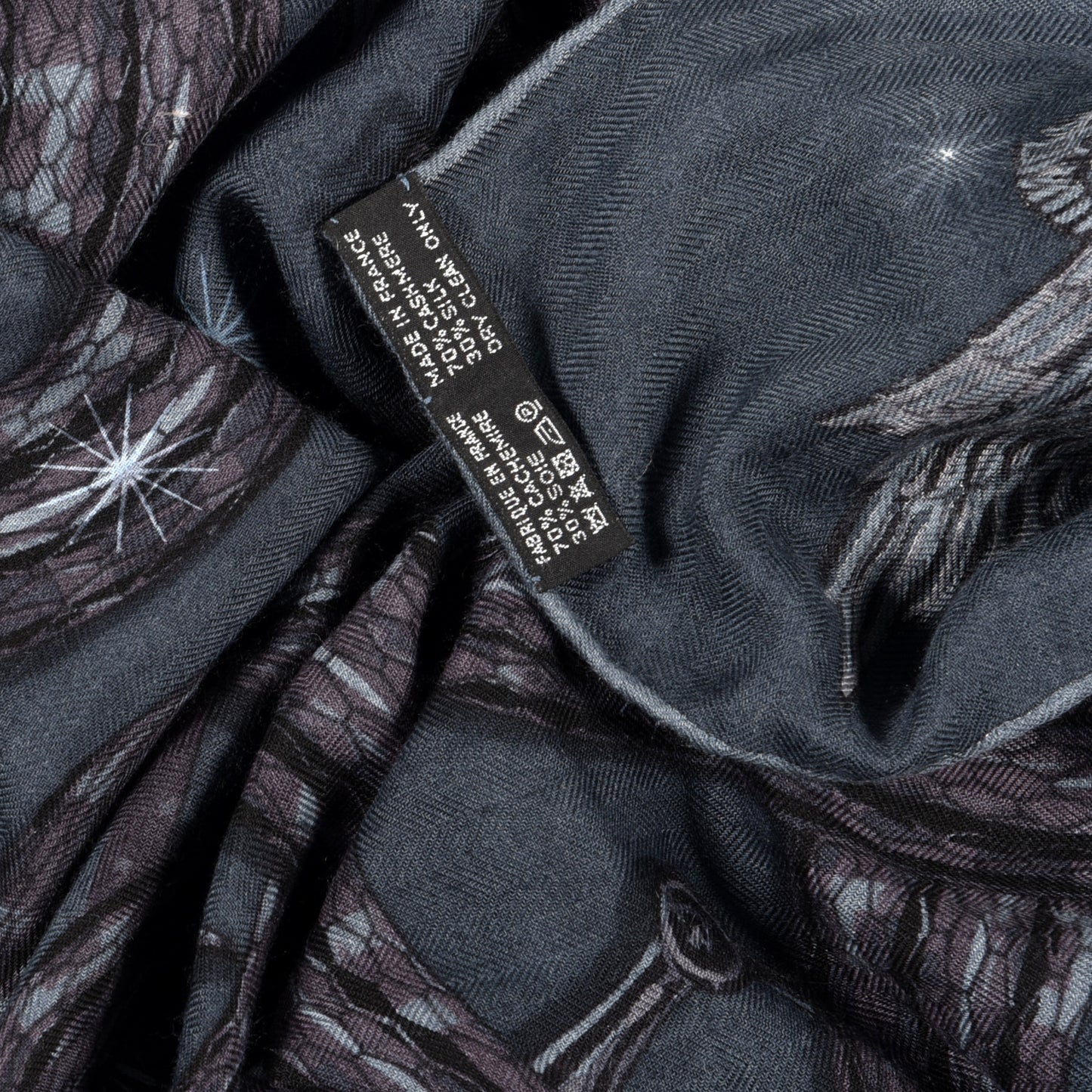 Cashmere Silk Caducee Rock Scarf 100