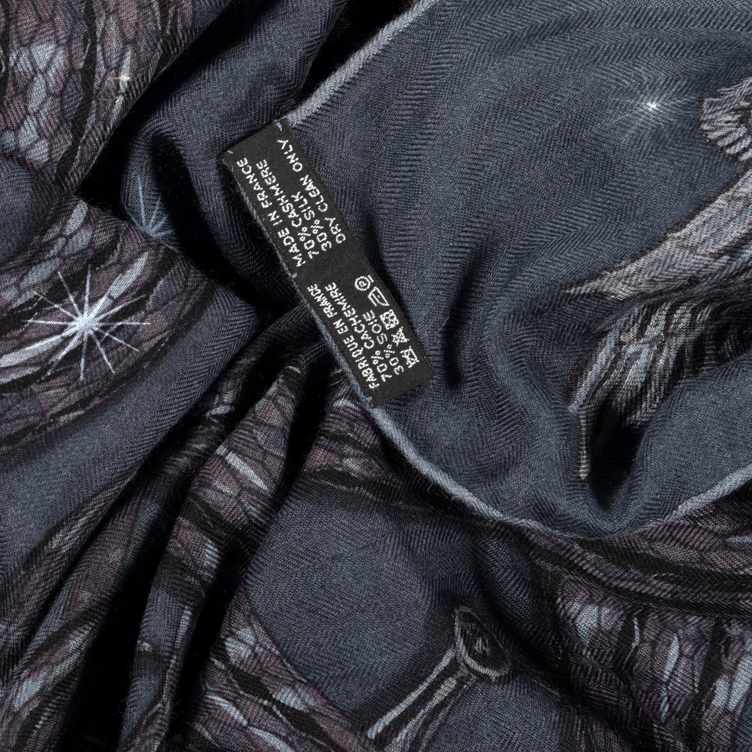 Hermes Cashmere Silk Caducee Rock Scarf 100 3 of 3
