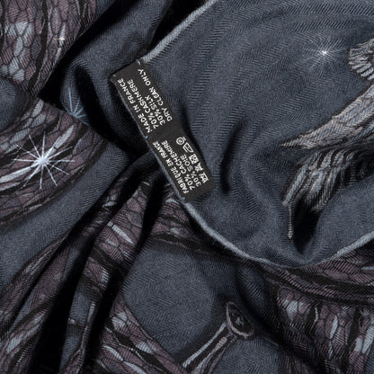 Hermes Cashmere Silk Caducee Rock Scarf 100 3 of 3
