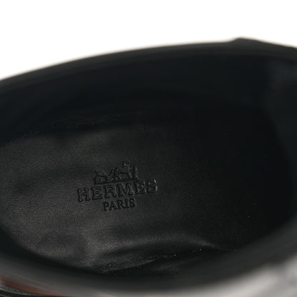 Hermes Glossed Calfskin Funk Ankle Boots 37.5 Black 6 of 8