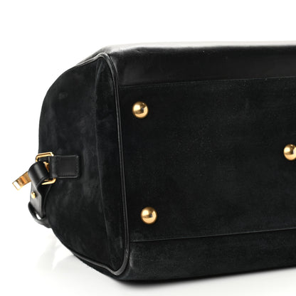 Saint Laurent Calfskin Suede Classic Duffle 6 Black 9 of 10