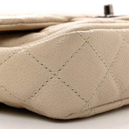 Chanel Caviar Quilted Medium Now and Forever Flap Ivory 9 of 13