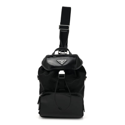Prada Nylon Brushed Calfskin Mini Backpack Black 1 of 13