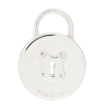 Tiffany Sterling Silver Round Padlock Charm 1 of 2