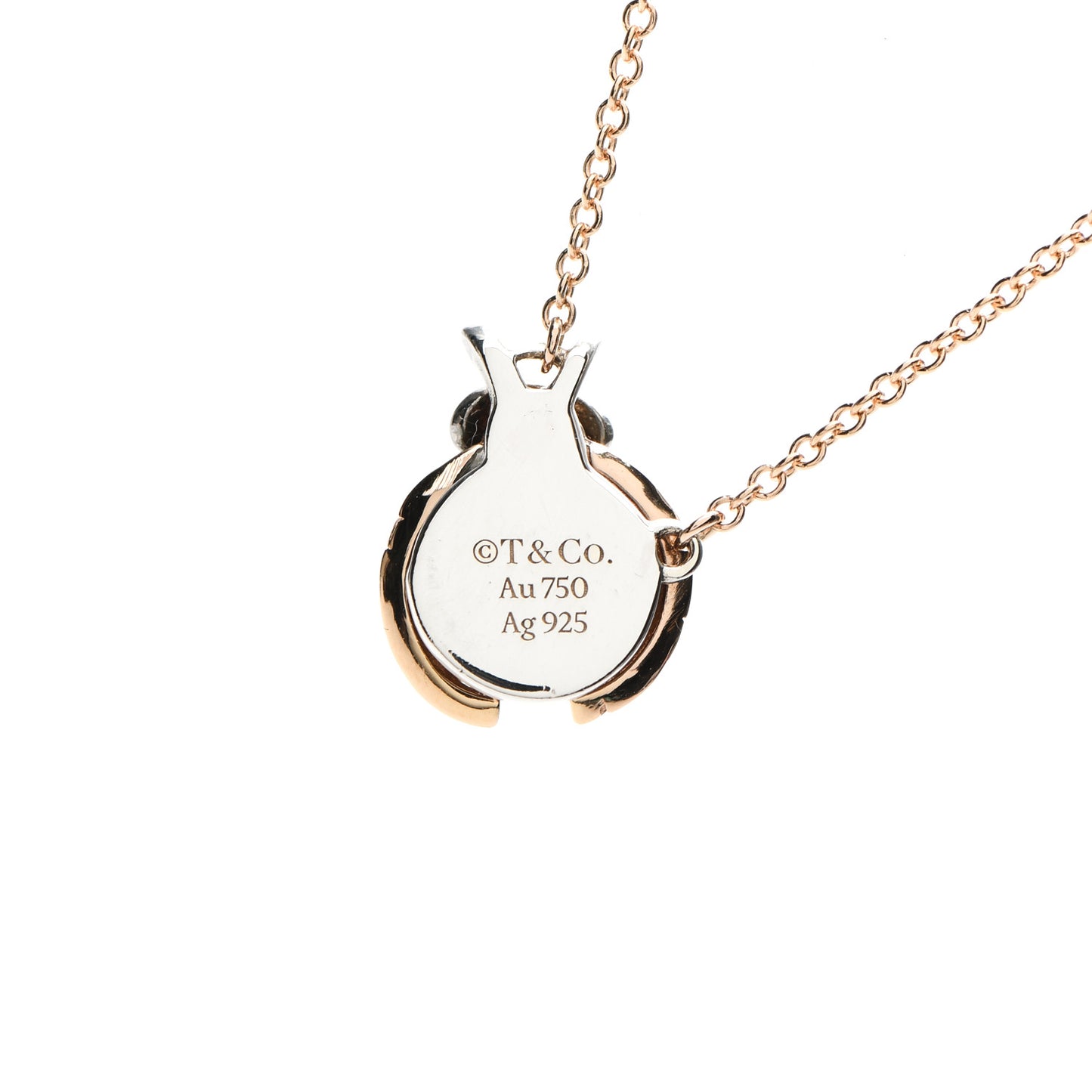 18K Rose Gold Sterling Silver Return to Tiffany Love Bugs Ladybug Pendant Necklace